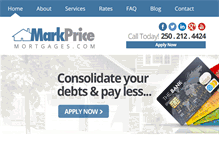 Tablet Screenshot of markpricemortgages.com